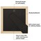 Americanflat Picture Frame with Wide Molding with Mat - Modern Wide Picture Frame - Plexiglass Cover - Hanging Hardware - Includes Easel